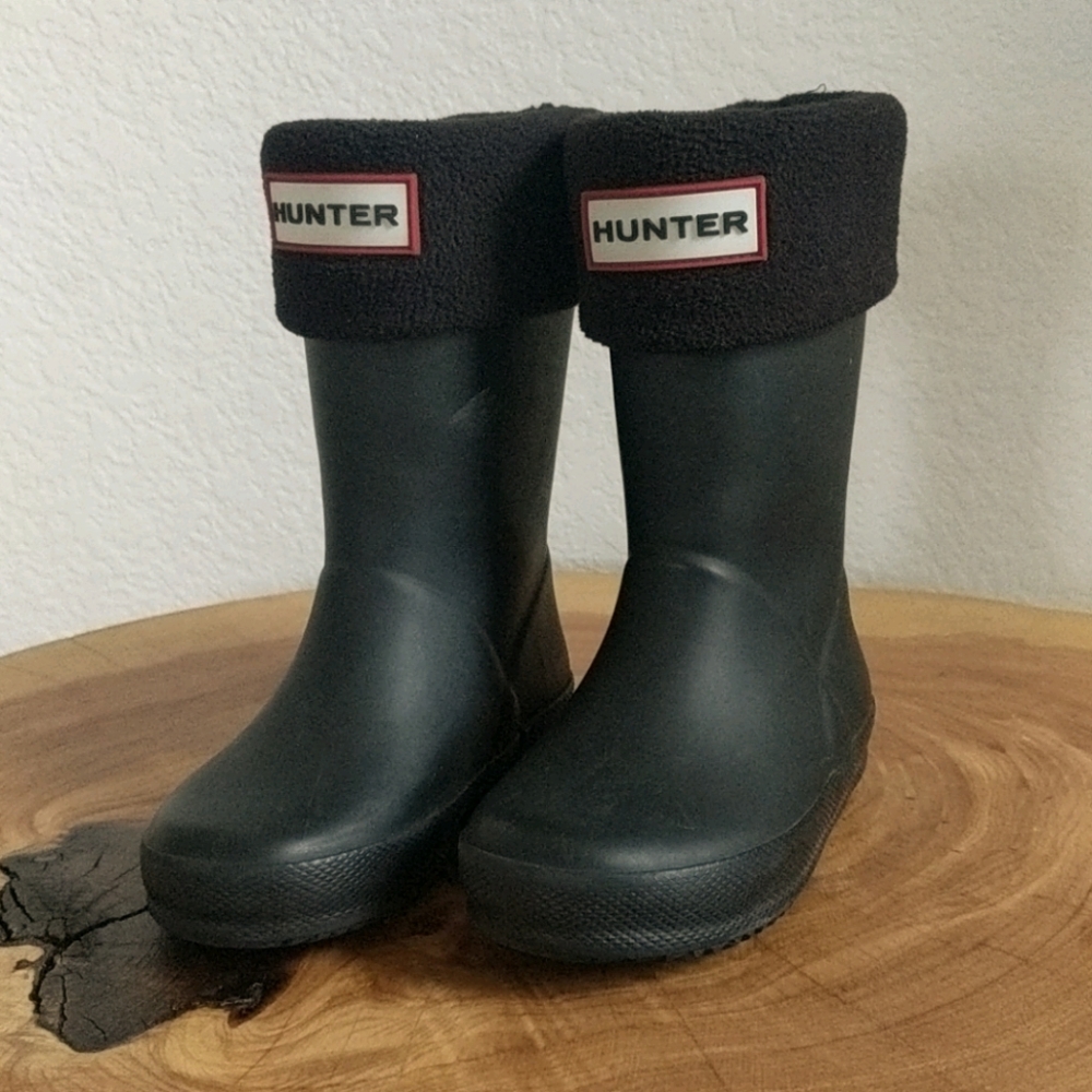 Kids Hunter Boots Classic Matte Black 8B/9G EU24